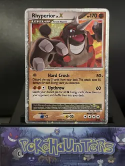 Pokemon Card Rhyperior Lv.X DP29 Rare Holo Diamond & Pearl Promo Played 5 - Image 1