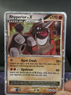 Pokemon Card Rhyperior Lv.X DP29 Rare Holo Diamond & Pearl Promo Played 5 - Image 2
