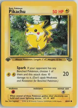 Pikachu 60/64 Common Jungle Pokemon 1st Edition Near Mint - Image 1