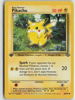 Pikachu 60/64 Common Jungle Pokemon 1st Edition Near Mint - Image 1