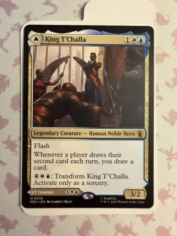 King T'Challa Marvel Super Heroes Regular Mtg Magic The Gathering MTG Mythic 219 - Image 1