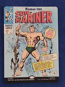 MTG Namor the Sub-Mariner Borderless Foil M 0391 Marvel Super Heroes NM/Mint - Image 1