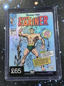 Namor, the Sub-Mariner FULLART BORDERLESS FOIL MTG Marvel Super Heroes NM #391 - Image 1