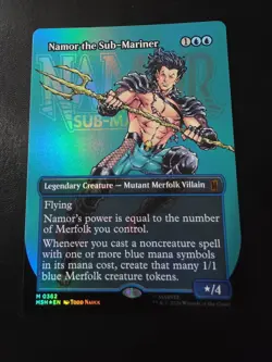 Namor the Sub-Mariner Borderless 362 Marvel Super Heroes Magic Gathering Foil - Image 1