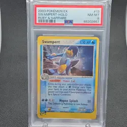 The Pokemon Company Swampert 13/109 EX Ruby & Sapphire Holo Rare EN PSA 8 - Image 1