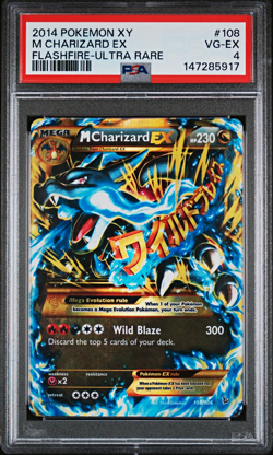 The Pokemon Company PSA 4 M Charizard EX Flashfire Secret Rare Holo EN 108/106 - Image 1