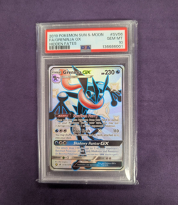Pokemon Greninja GX SV56/SV94 Hidden Fates Shiny Vault Holo Full Art PSA 10 - Image 1