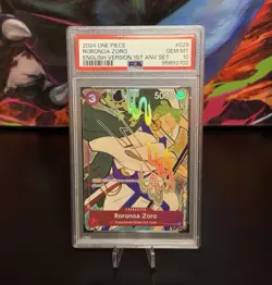 One Piece TCG Roronoa Zoro OP01-025 1st Anniversary Set English PSA 10 - Image 1