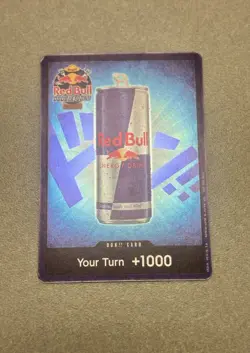 Red Bull Double DON!! Blue Foil Card Promo Card One Piece TCG Tournament - Image 1