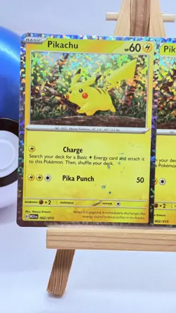 2x Pokemon Pikachu TCG 2024 McDonalds Promo Card 002/015 HP60 LP - Image 2
