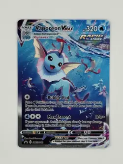 Vaporeon VMAX SWSH182 Sword & Shield Promo Holo Pokemon TCG Card - Image 1