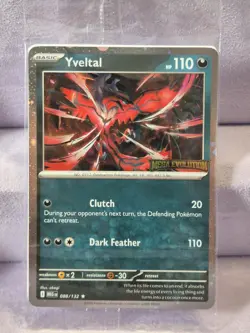 Pokemon TCG Card Yveltal 088/132 Mega Evolution Stamped Promo - Sealed - Image 1
