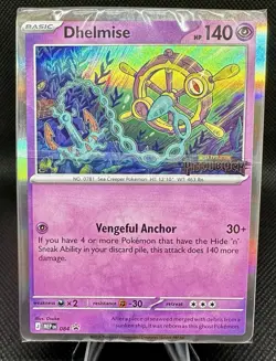 Dhelmise 084 Pokemon TCG: Pitch Black Promo Pre-Release Stamp - SEALED - Image 1