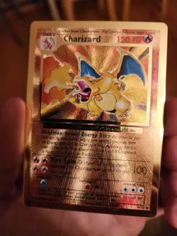 Pokemon TCG Celebrations Gold Metal Charizard UPC Promo Card in Good condition - Image 1