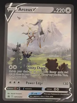 Pokemon TCG Arceus V SWSH204 Promo Holo Card English 2022 Nm - Image 1