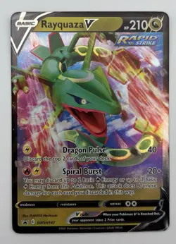 Rayquaza V SWSH147 Pokemon TCG Sword & Shield Promo Cards LP - Image 1