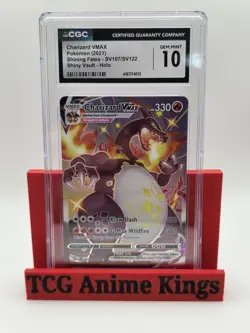 2021 Pokemon Shining Fates Charizard Vmax SV107/SV122 Shiny Vault Holo CGC 10 - Image 1
