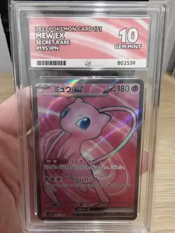 Ace 10 Full Art Mew ex Japanese Pokemon 151 195/165 Pokemon TCG - Image 2