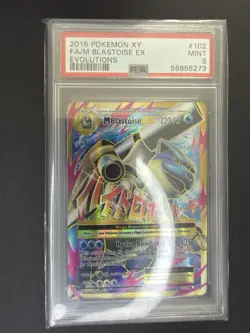 M Blastoise Ex 102/108 XY Evolutions Full Art 2016 PSA 9 Mint - Image 1