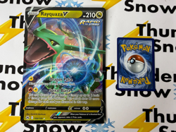 JUMBO Rayquaza V Oversized Promo Card #100 Full Art Holo Pokemon *43a - Image 1