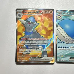 Pokemon TCG Rampardos ex 100/084 + Wailord ex 097/084 Full Art 2-Card Lot - Image 2