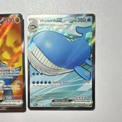 Pokemon TCG Rampardos ex 100/084 + Wailord ex 097/084 Full Art 2-Card Lot - Image 3