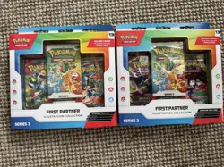 2 Pokemon First Partner Illustration Collection Series 3 Box (For Both) Sealed - Image 1