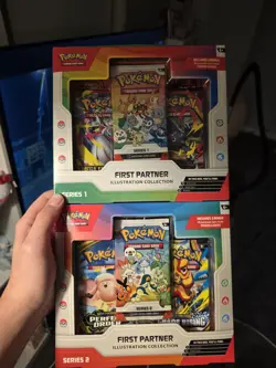 Pokemon TCG First Partner Illustration Collection Series 1 and 2 Sealed Set - Image 1