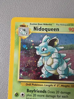 Pokemon TCG Nidoqueen Holo Rare Card 12/130 Base Set 2 Vintage 1999 - LP - Image 2