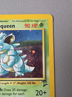 Pokemon TCG Nidoqueen Holo Rare Card 12/130 Base Set 2 Vintage 1999 - LP - Image 3