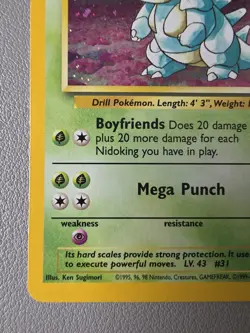 Pokemon TCG Nidoqueen Holo Rare Card 12/130 Base Set 2 Vintage 1999 - LP - Image 5