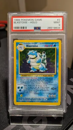 1999 POKEMON BASE SET #2 BLASTOISE-HOLO PSA 9 - Image 1