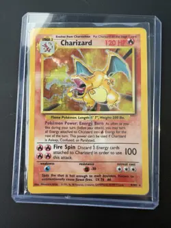 1999 Pokemon Base Set Charizard 4/102 Holo Rare WOTC Unlimited Vintage HP - Image 1