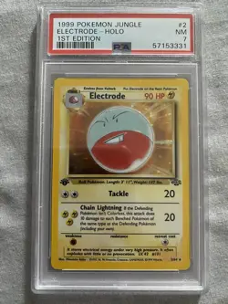 Vintage Wotc Jungle PSA 7 1st Edition Electrode 2/64 Holo Pokemon Card - Image 1