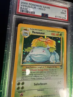 PSA 9 2000 Pokemon TCG Base Set 2 Venusaur Holo 18/130 English - Image 2