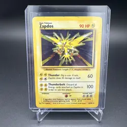 Pokemon TCG Zapdos Holo Rare Base Set 16/102 WOTC Vintage 1999 MP - Image 1