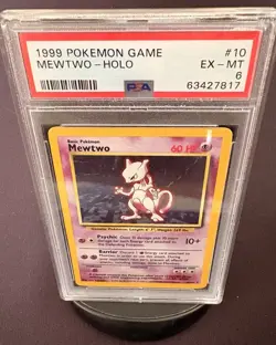 1999 Pokemon Base Set Mewtwo 10/102 Holo Unlimited PSA 6 WOTC - Image 3