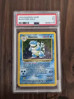 1999 Pokemon TCG Base Set Blastoise Holo Rare #2/102 PSA 5 English HP 100 - Image 1