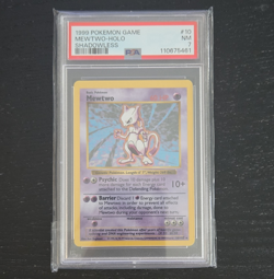 1999 Pokemon TCG Mewtwo Holo Shadowless Base Set 10/102 PSA 7 English - Image 1