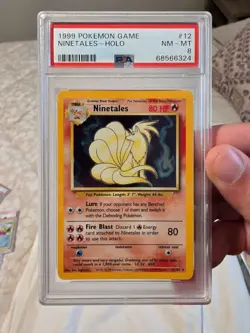 1999 Pokemon Ninetales 12/102 Base Set Holo PSA 8 NM-MT WOTC Vintage - Image 1