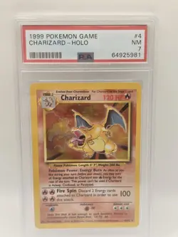 PSA 7 Near Mint Charizard Holo Base Set Unlimited #4 Pokemon 1999 - Image 1