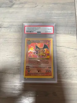 1999 Pokemon Shadowless Charizard Holo #4 PSA 4 VG-EX Base Set WOTC - Image 1