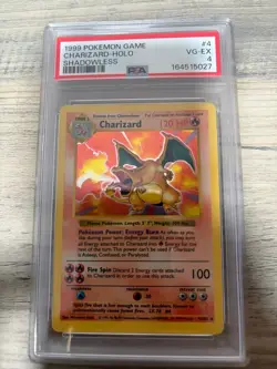 1999 Pokemon Shadowless Charizard Holo #4 PSA 4 VG-EX Base Set WOTC - Image 2