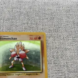 Pokemon TCG Hitmonchan 7/102 Base Set Holo Rare Card WOTC Vintage - Image 3