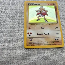 Pokemon TCG Hitmonchan 7/102 Base Set Holo Rare Card WOTC Vintage - Image 5