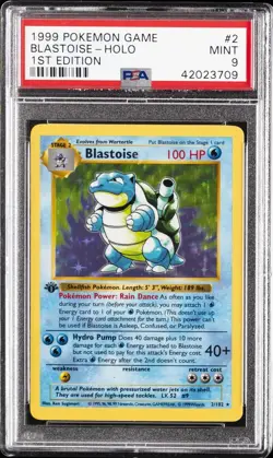 1999 POKEMON BASE SET 1ST EDITION #2 BLASTOISE-HOLO PSA 9 - Image 1