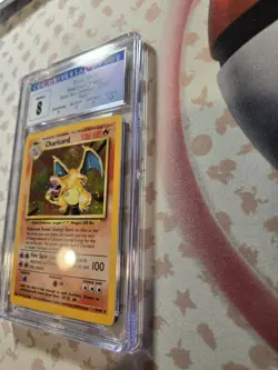 Charizard Base Set 4/102 HOLO CGC 8 1999 Rare Vintage Pokemon Card NM/MINT WOTC - Image 2