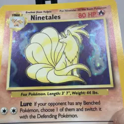 Vintage WOTC 1999 Ninetales Holo 12/102 Base Set Pokemon Card - Near Mint - Image 3