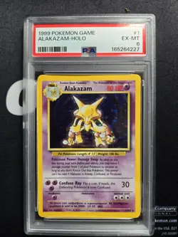 1999 Pokemon Base Set Unlimited #1 Alakazam-Holo PSA 6 NEW CERT VINTAGE - Image 1