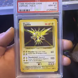 🔥🔥PSA 10 1999 Pokemon Base Set Zapdos Holo #16 GEMMINT WOTC Unlimited - Image 1